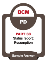 IC_BCM PD_Part 3C_Status Report Resumption