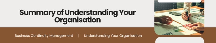 BCM [E1] [C11] Summary of Understanding Your Organisation Banner