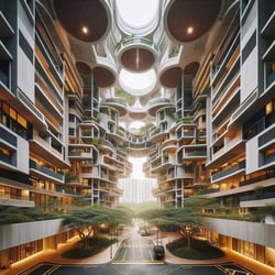 community center in Singapore with modern architecture