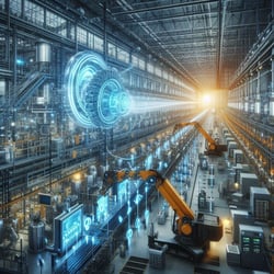 A factory with automated systems ensuring uninterrupted production despite external disruptions (1)