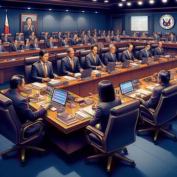 Bangko Sentral ng Pilipinas official at a monetary policy meeting