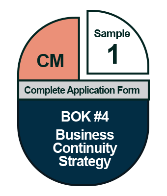 Complete Application Form: Sample CM BoK 4 BCS #1