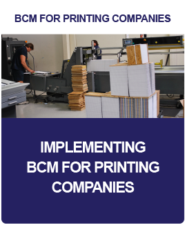 Planning Steps for Implementing BCM for Printing Companies