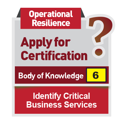 [OR] [BoK 6] [CA] Apply for Certification Identify Critical Business ...