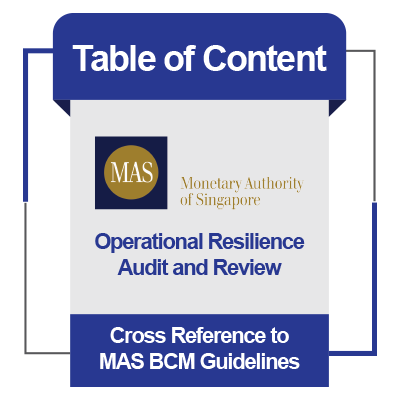 Table of Content for Operational Resilience Audit and Review [Cross Reference to MAS BCM Guidelines]